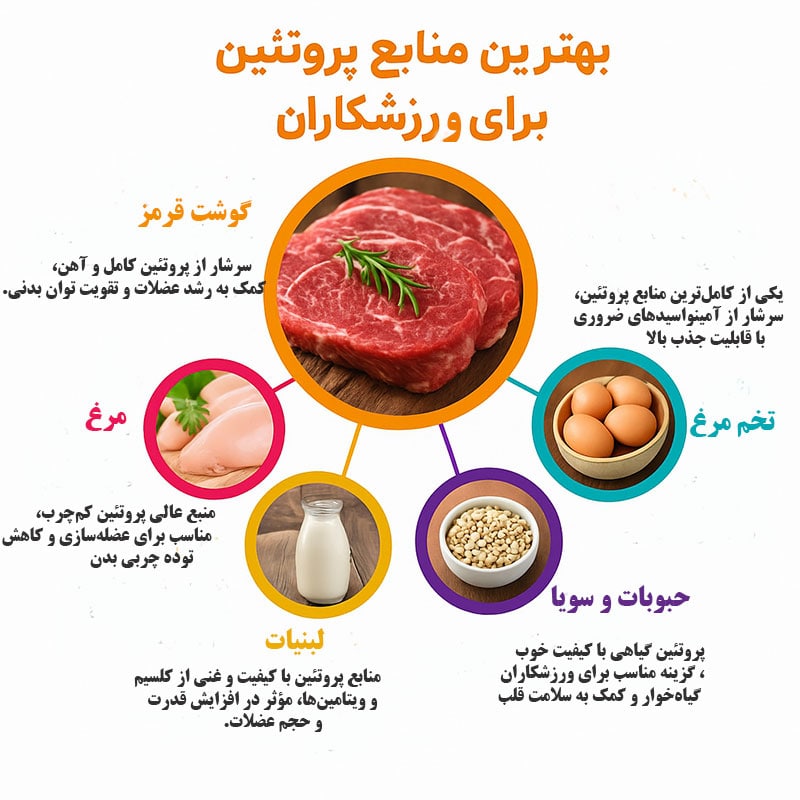بهترین منابع پروتئینی برای ورزشکاران چیست